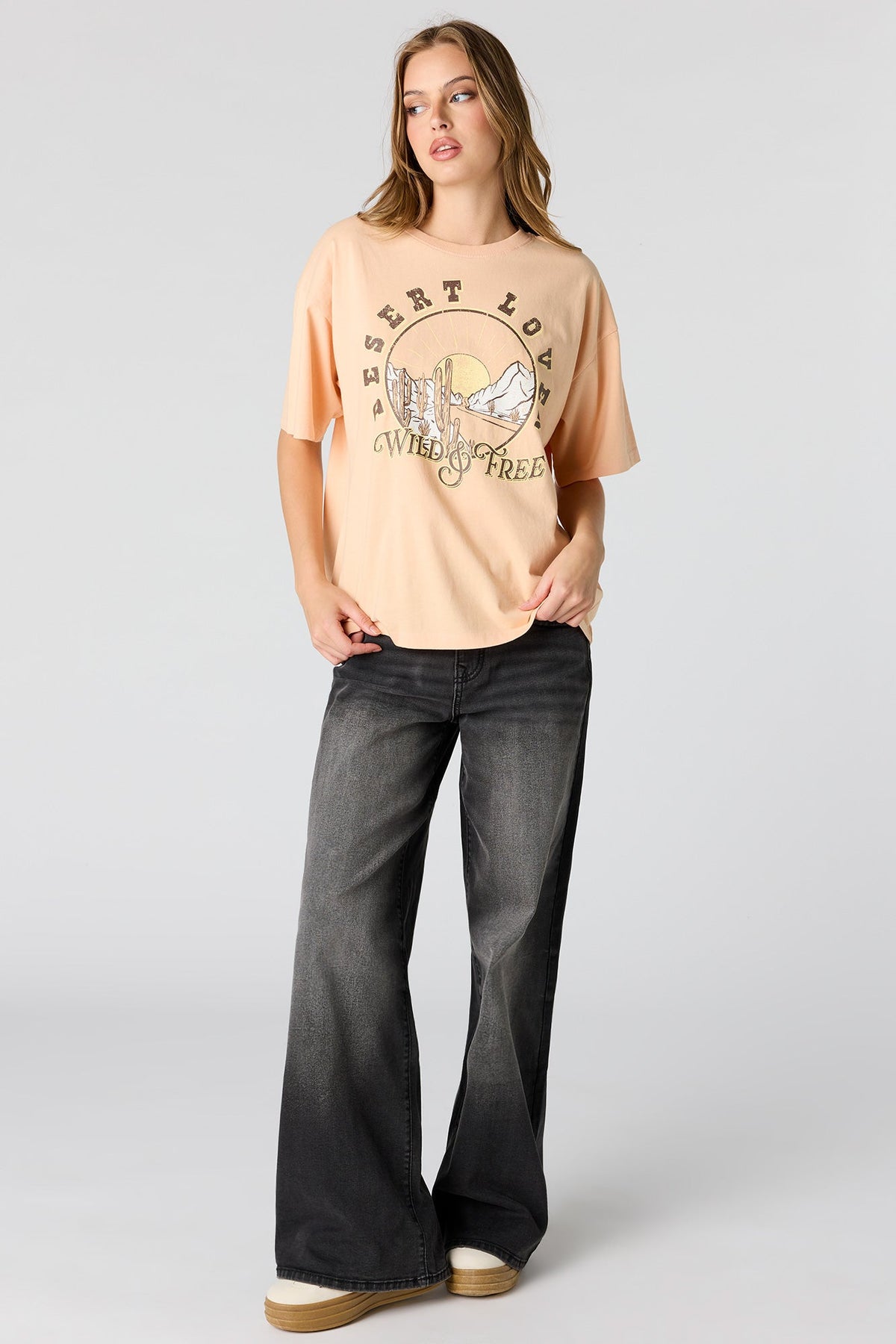 Graphic Washed Boyfriend T-Shirt