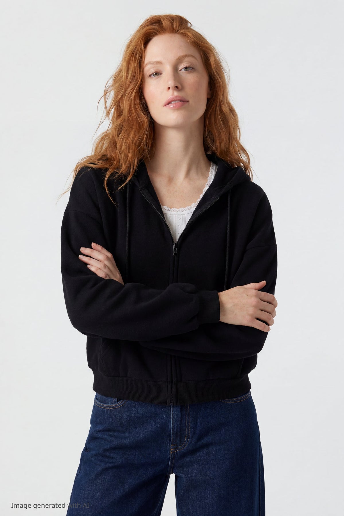 Fleece Boxy Zip Hoodie