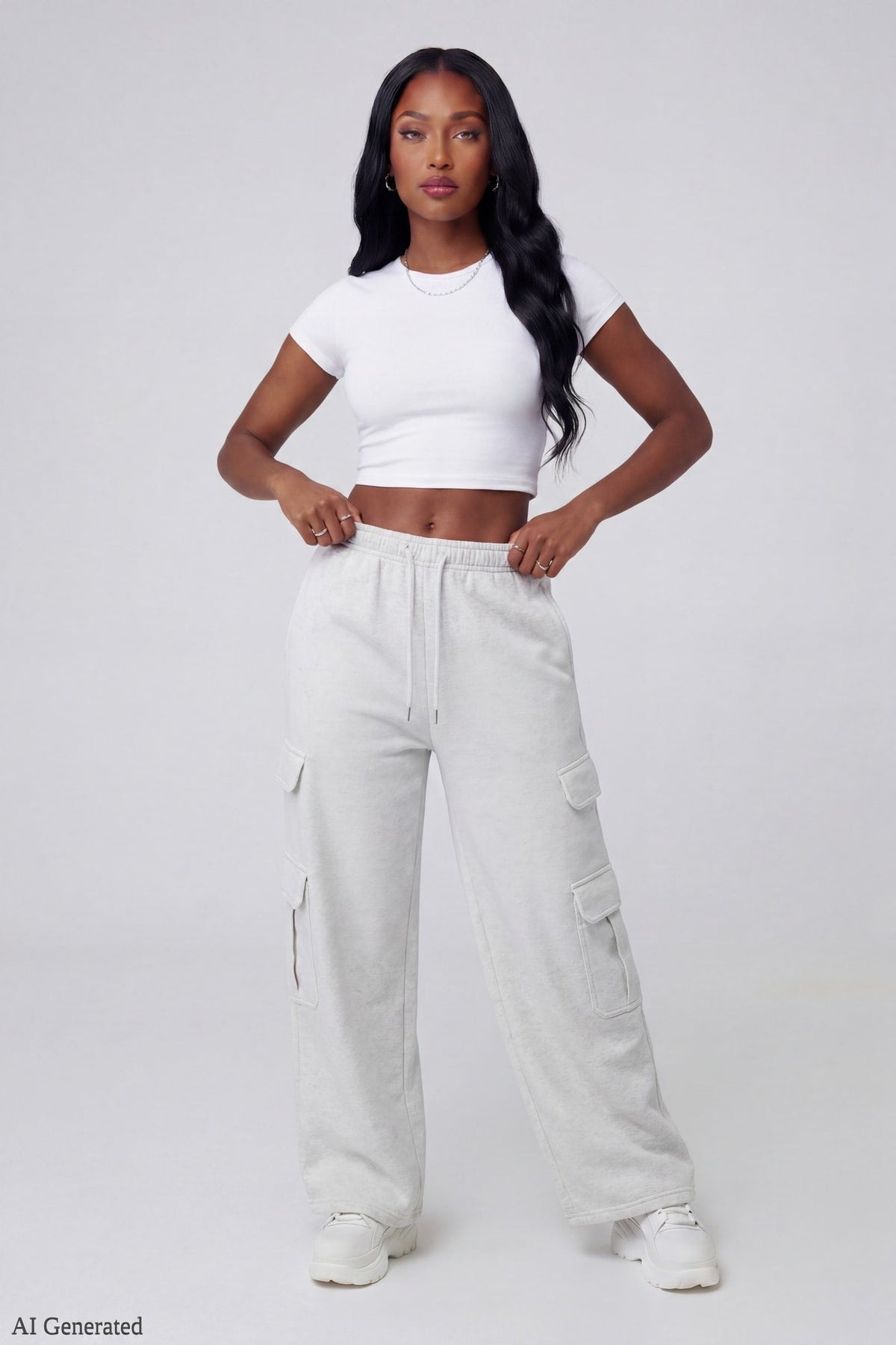 Fleece Ultra Wide Cargo Sweatpant