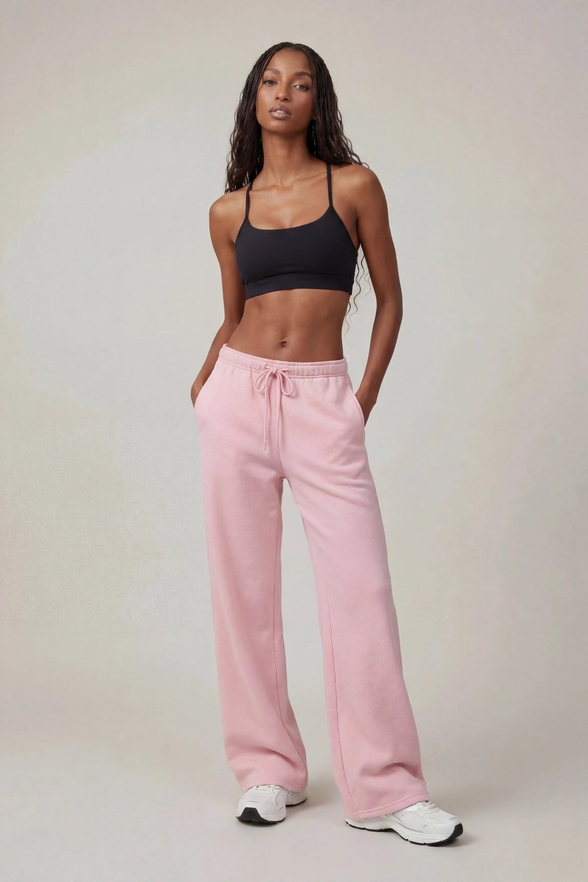Fleece Low Rise Wide Leg Sweatpant