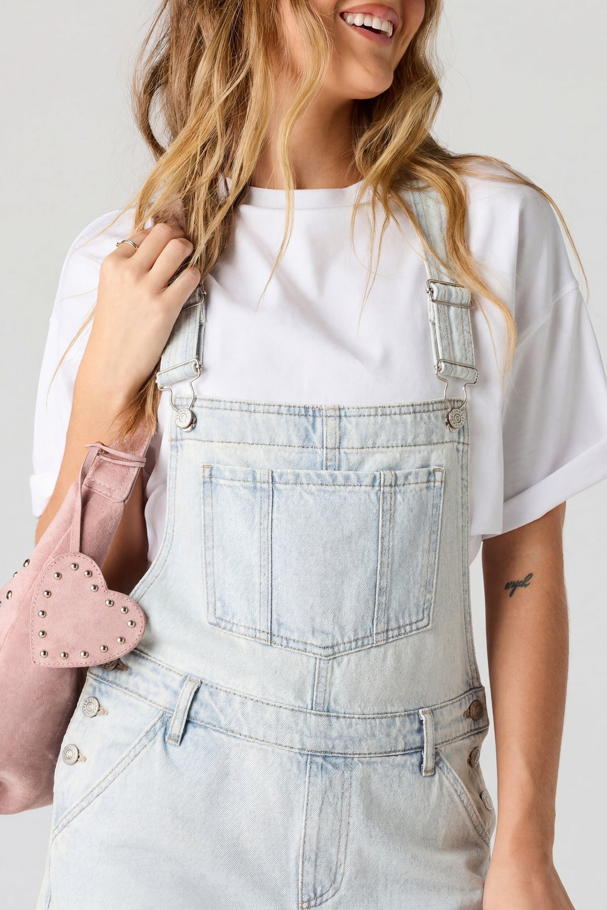 Wide Leg Denim Overalls