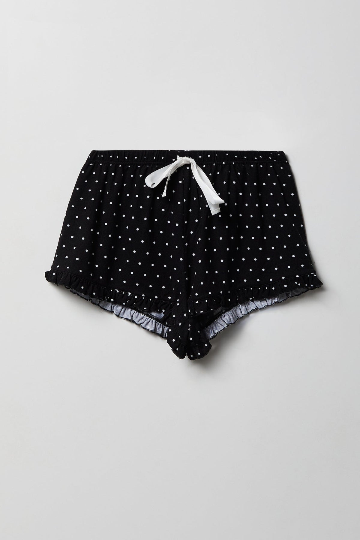 Ruffle Button-Up Top & Short Pajama Set