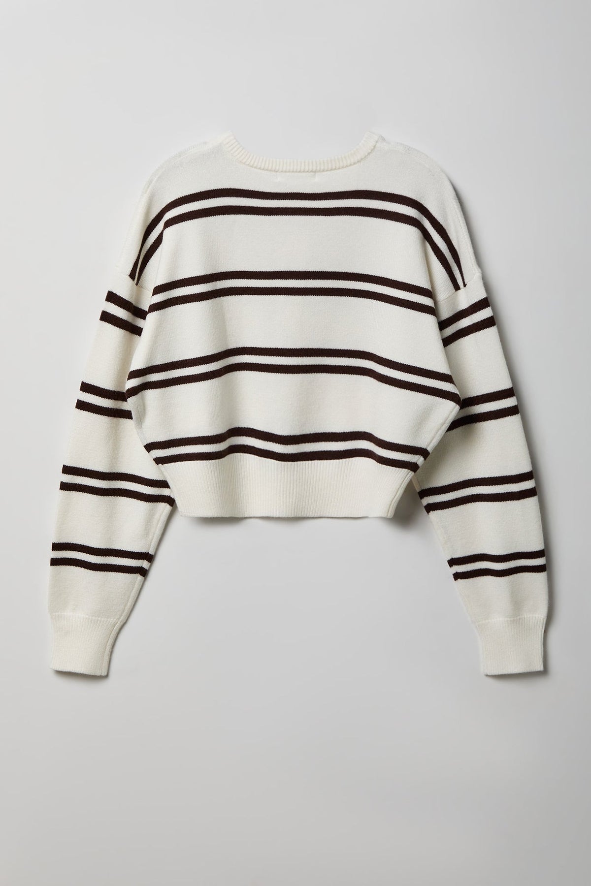 Striped Button-Up Cardigan