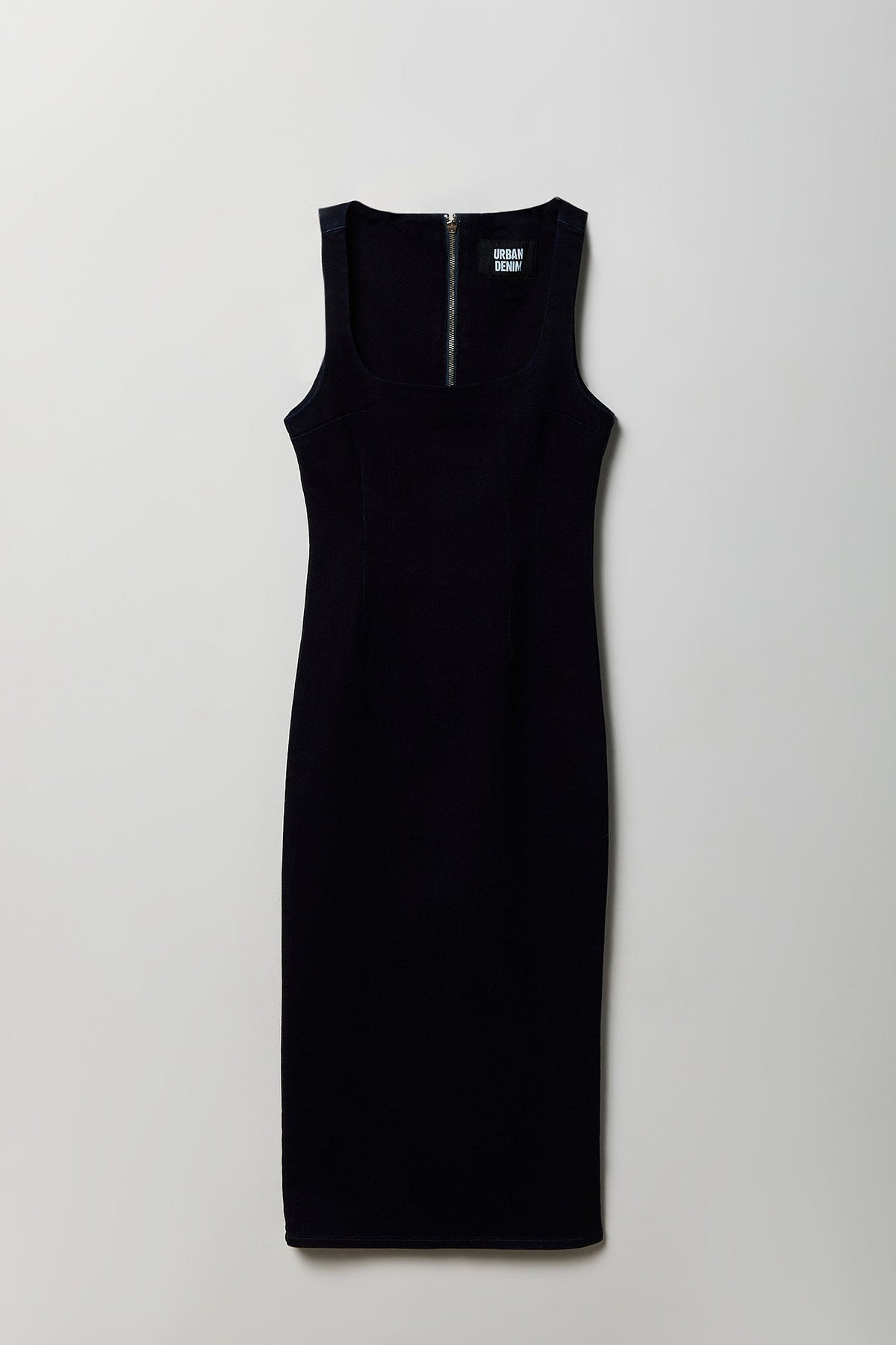 Denim Square Neck Maxi Dress