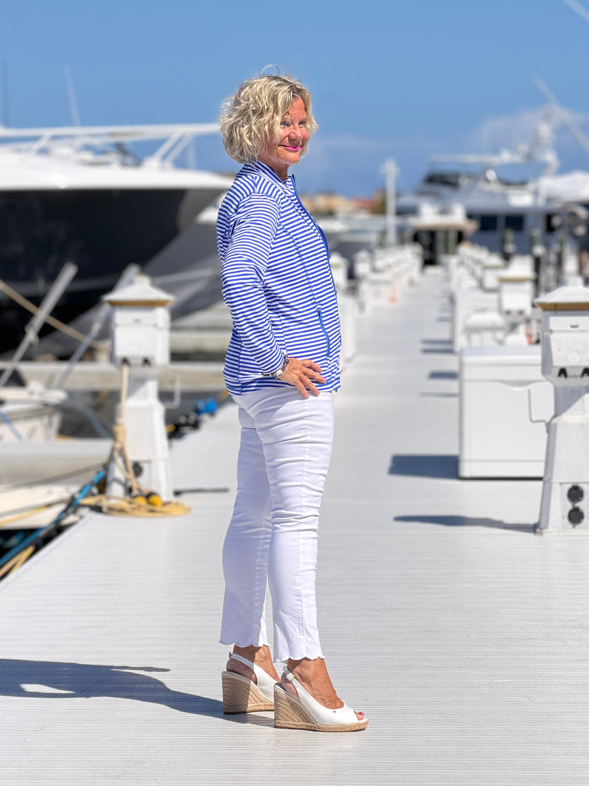 HARBOR BLUE STRIPED JACKET