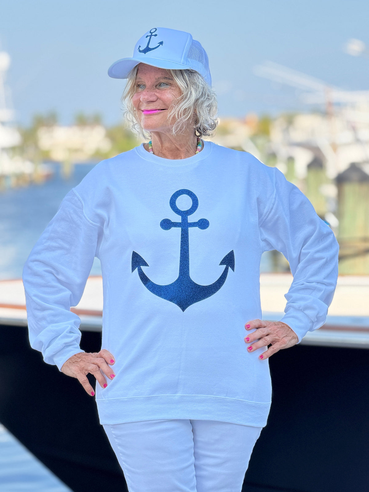 ANCHOR GLITTER HAT