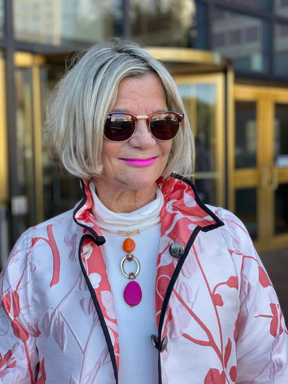 CORAL SHADES OF FALL REVERSIBLE JACKET