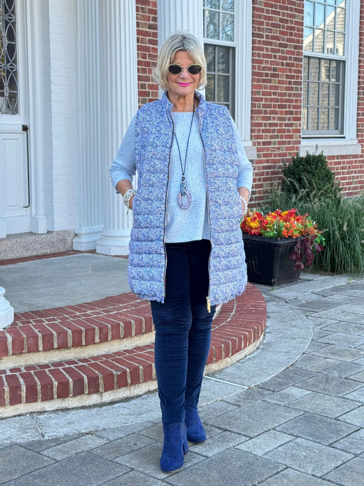 AUBREY BLUE PUFFER VEST
