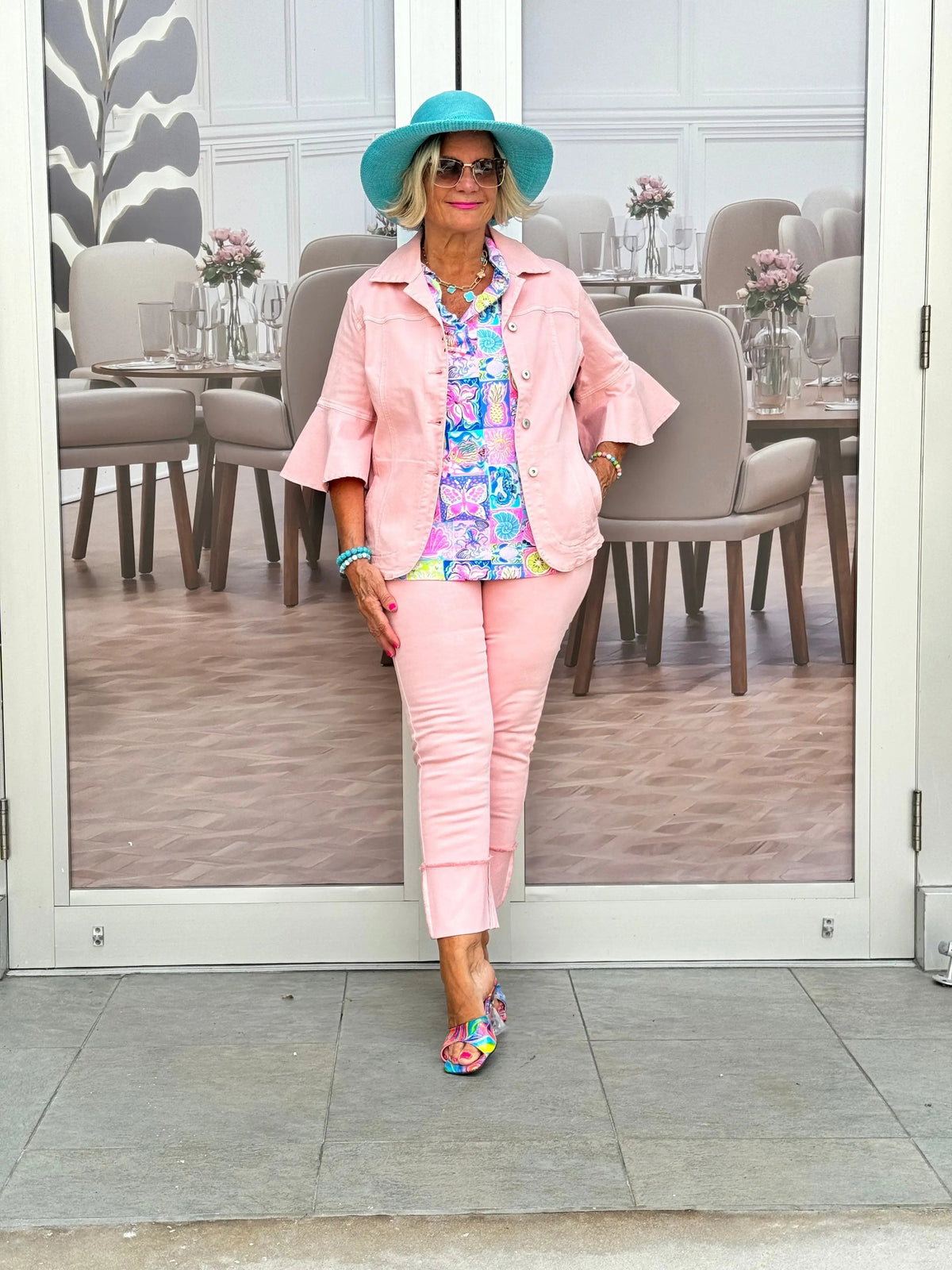 Ethyl Easy Breeze Pink Crop Pant - Gravity
