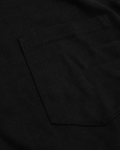 Black & Navy Heavyweight Long Sleeve Pocket Crew 4-Pack
