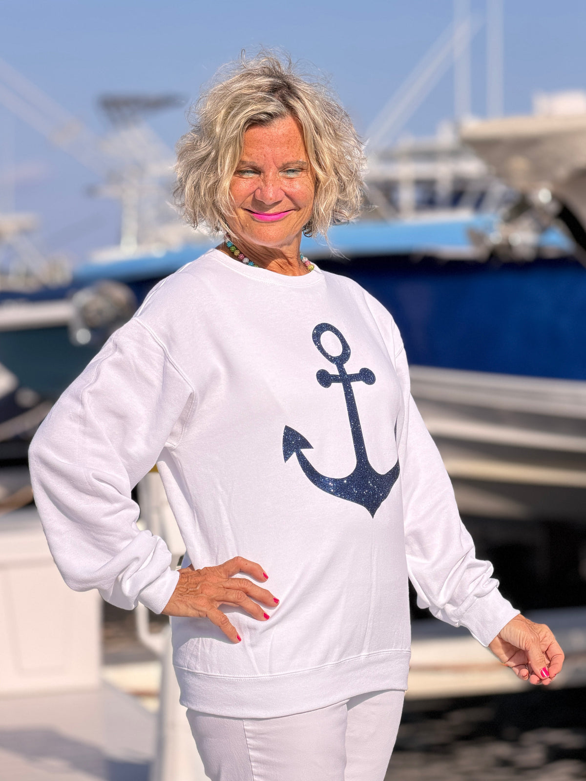 ANCHOR GLITTER HAT
