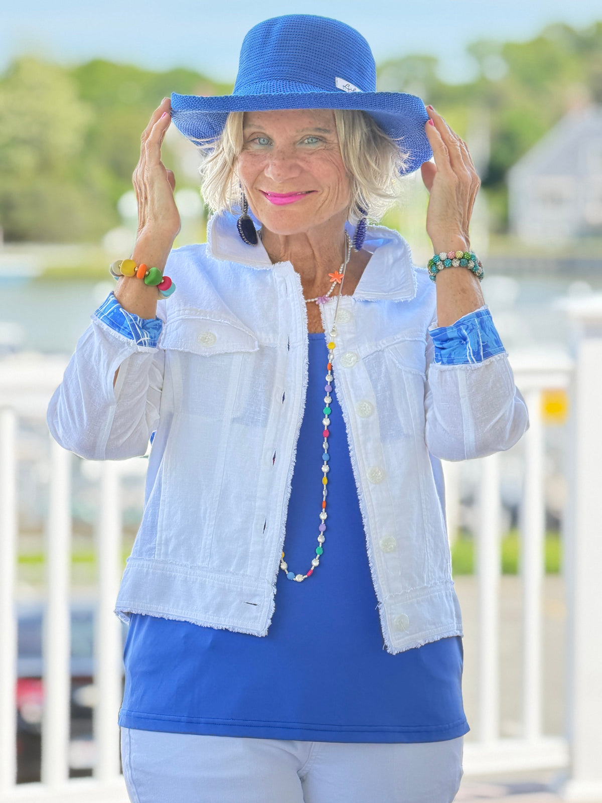 HARBOR BLUES LINEN JACKET