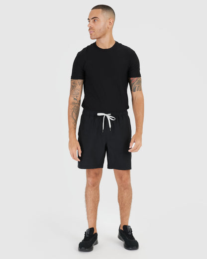 7" All Black Active Quick Dry Shorts 3-Pack