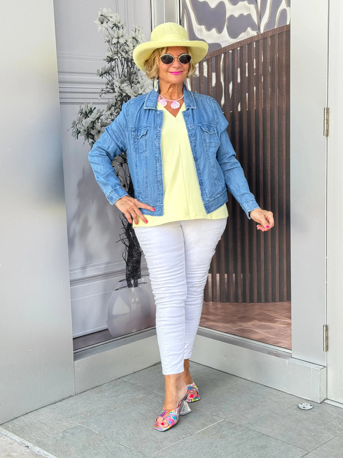 LULU-B CHAMBRAY BLUE LINEN JACKET