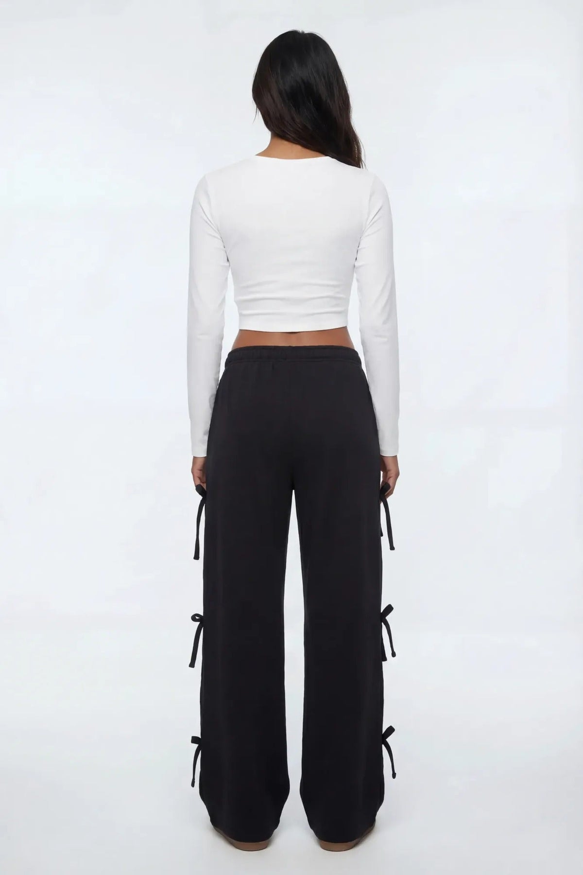 Wide Leg Sweatpant with Bows