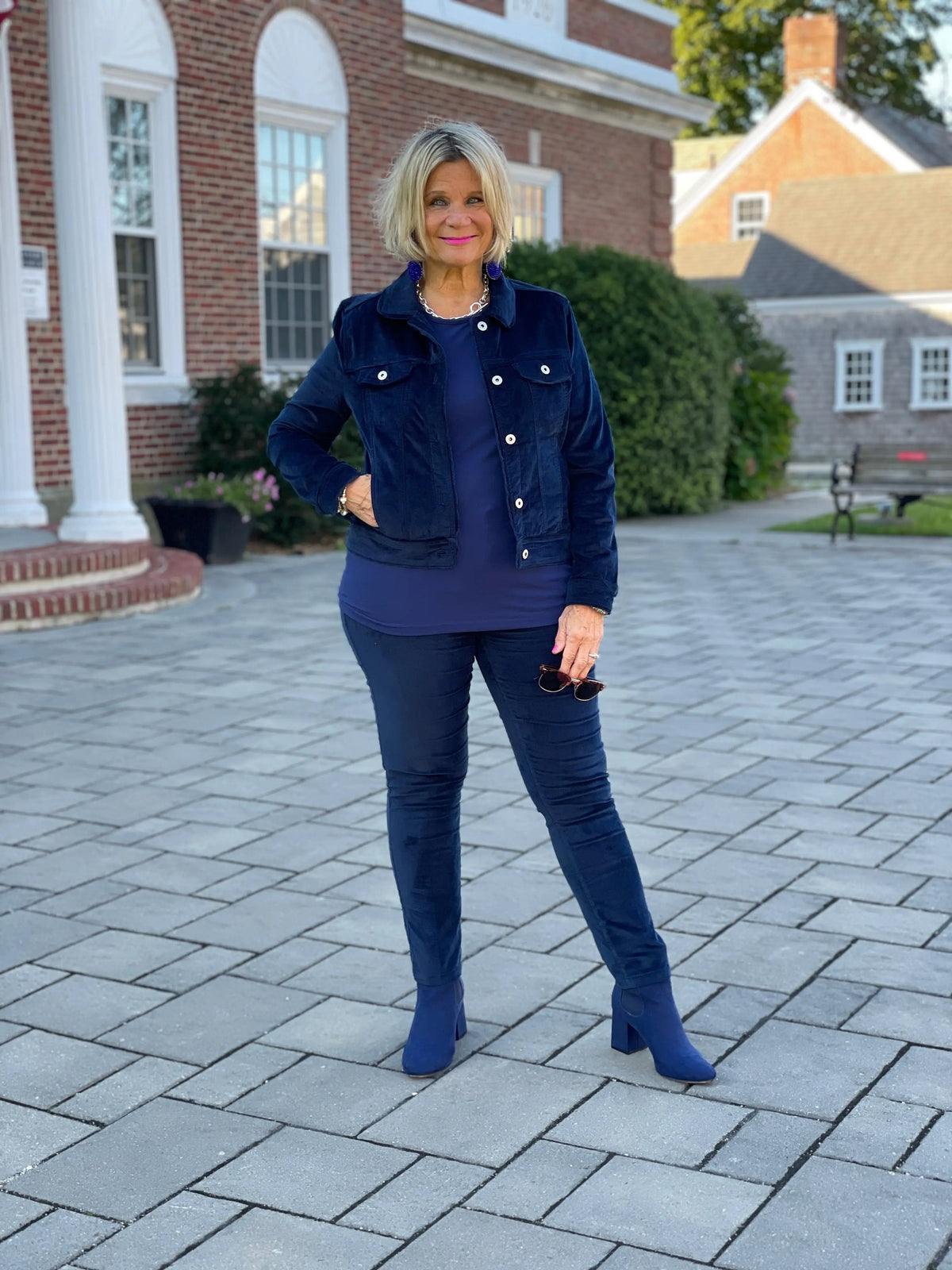 LULU-B NAVY VELOUR JACKET