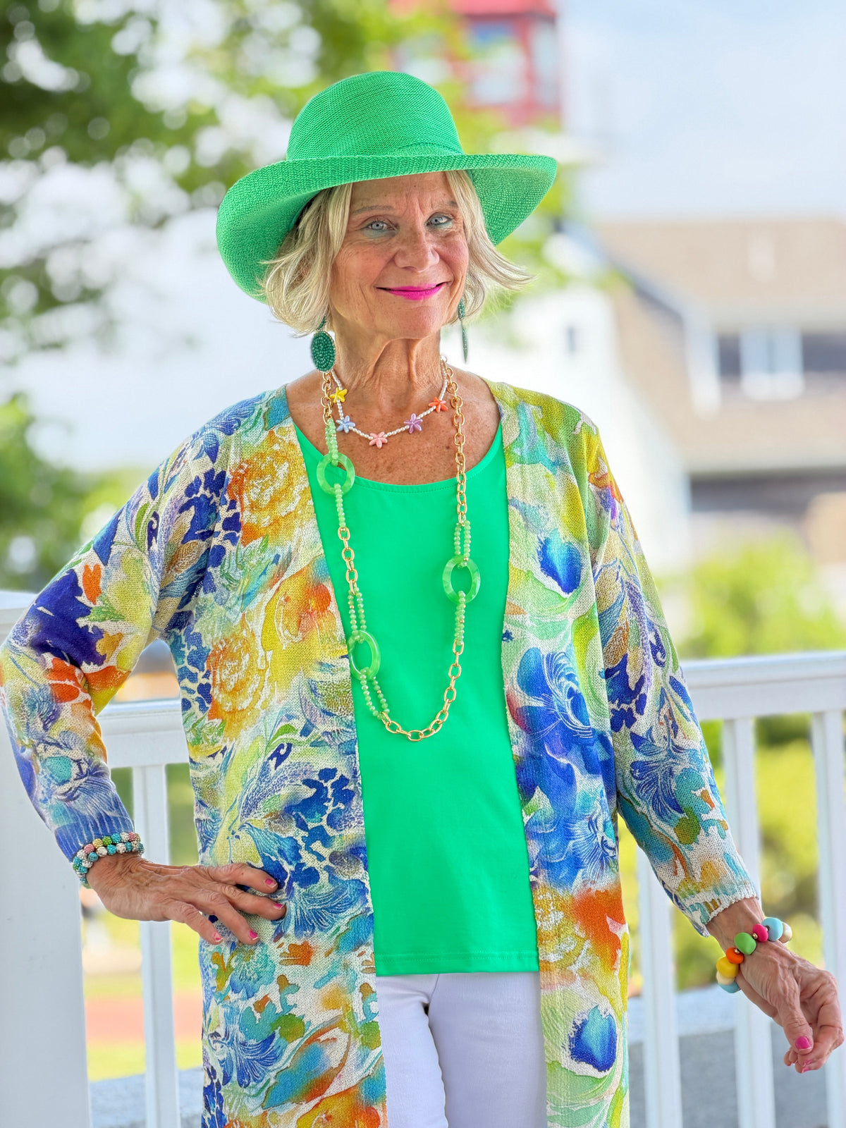 LULU B COASTAL GREEN SPANK TANK