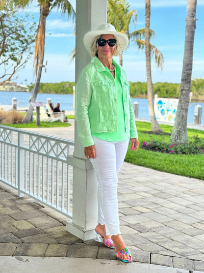 CLEAR LIME SHORT SLEEVE TOP