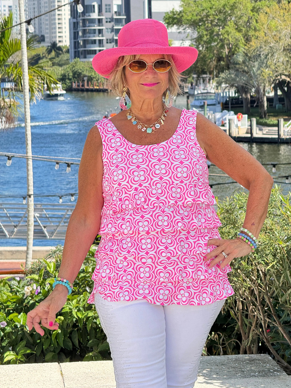 LULU B TROPIC PETALS CHA CHA TANK