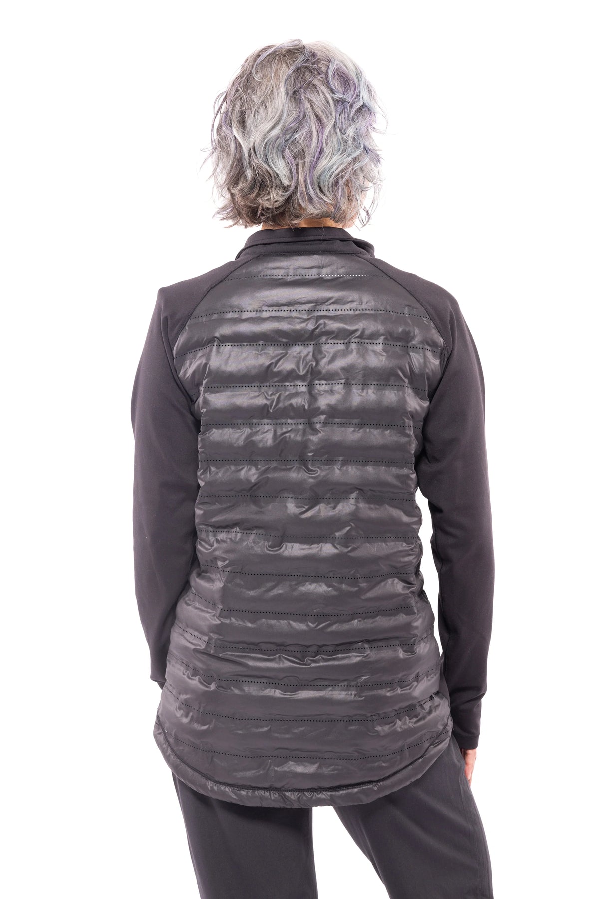 Hit Not Miss Padded Women's Long Sleeve Pullover Top