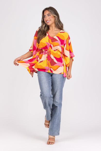 Antique Florals Women's Colorful Lightweight Long Sleeve Top