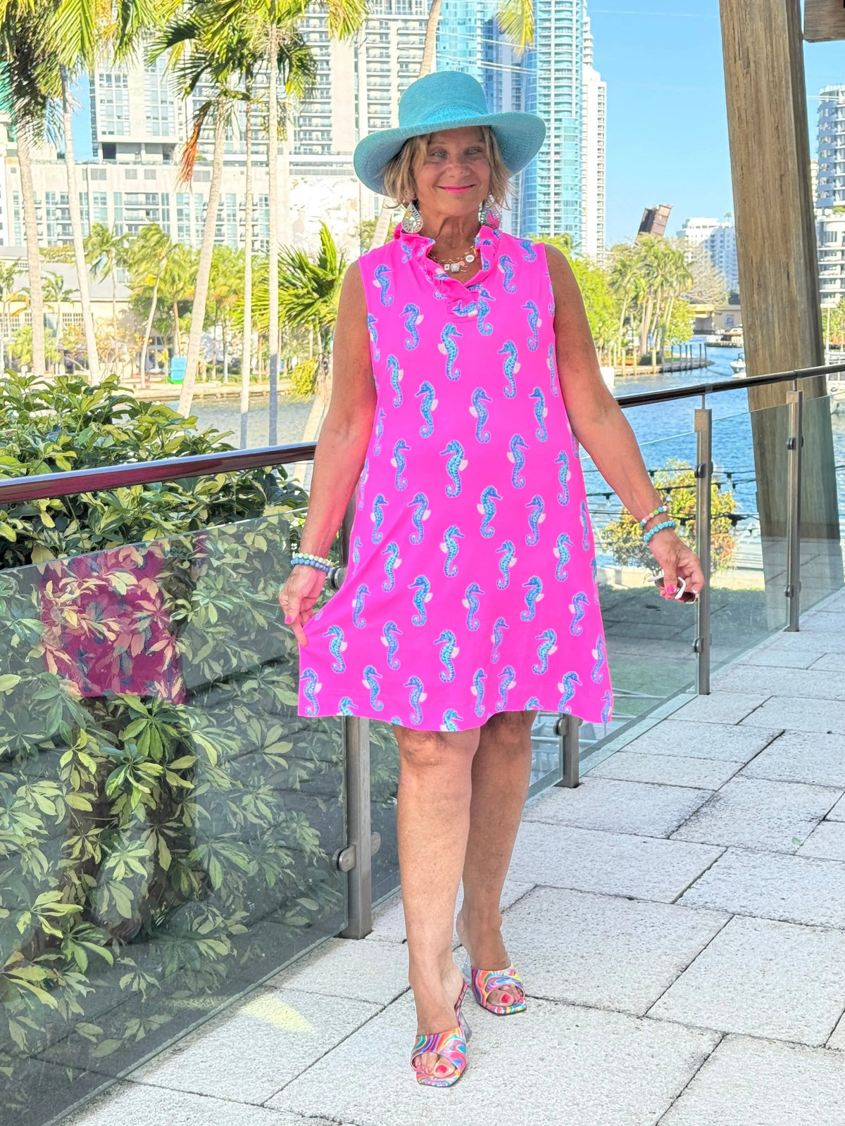 LULU B SEAHORSE BAY RUFFLE DRESS