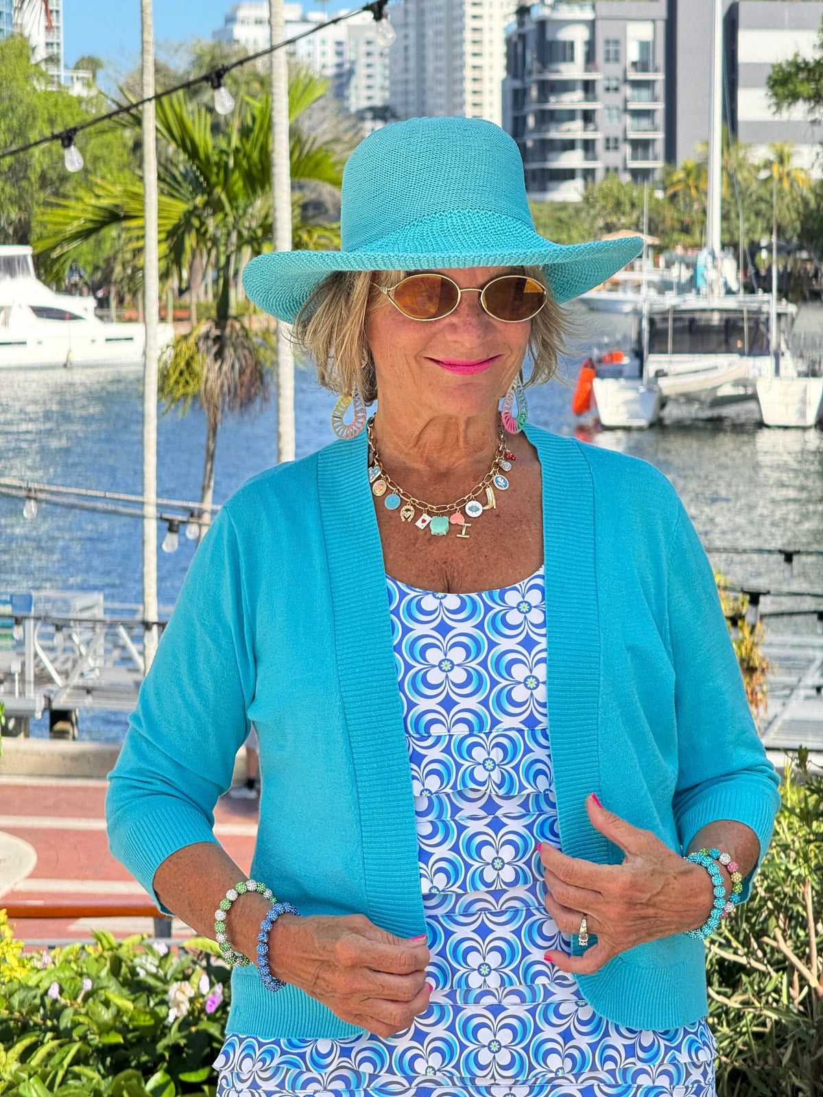 LULU B COASTAL BLOOM CHA CHA DRESS