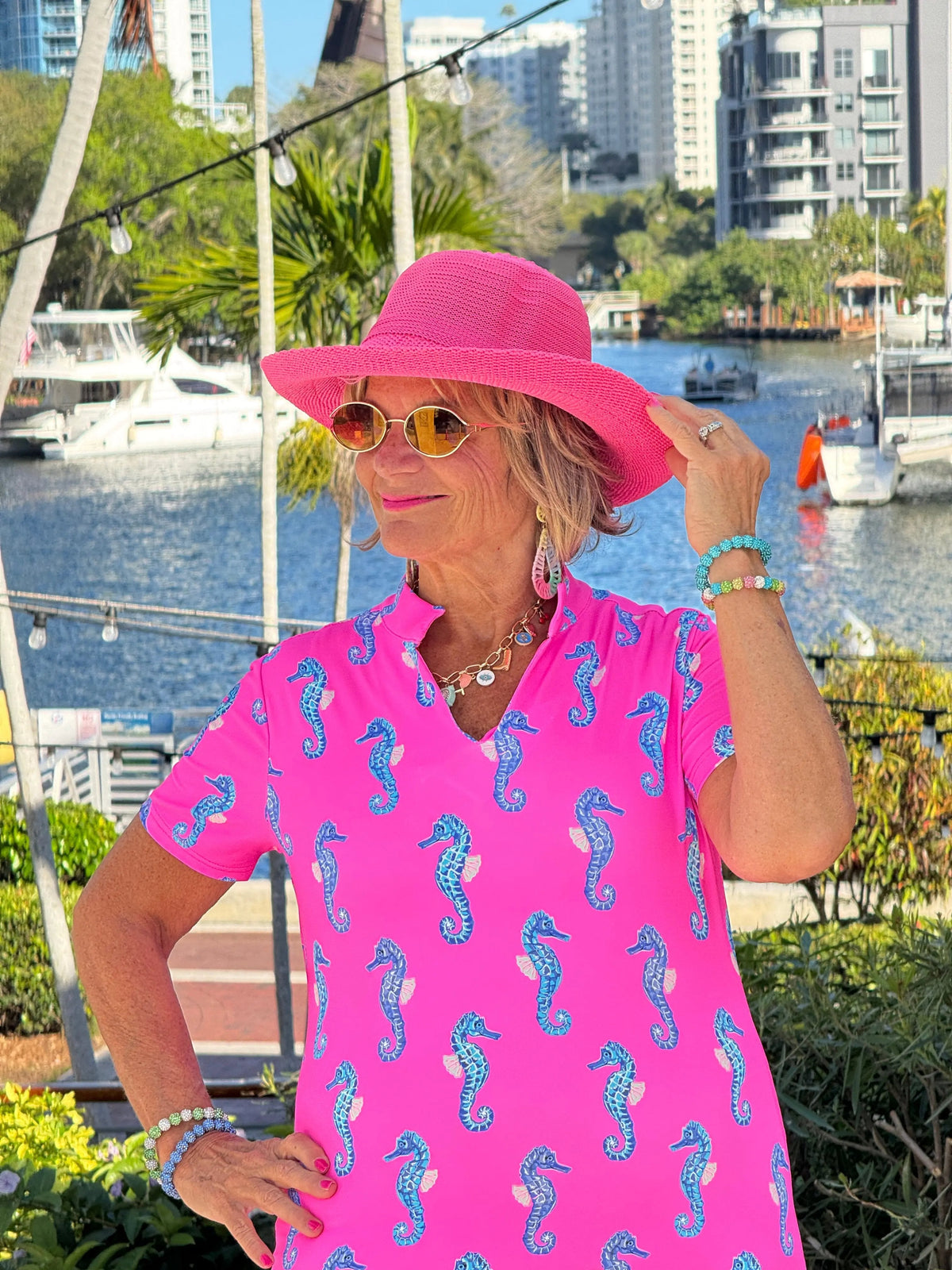 LULU B SEAHORSE BAY SHORT SLEEVE DRESS