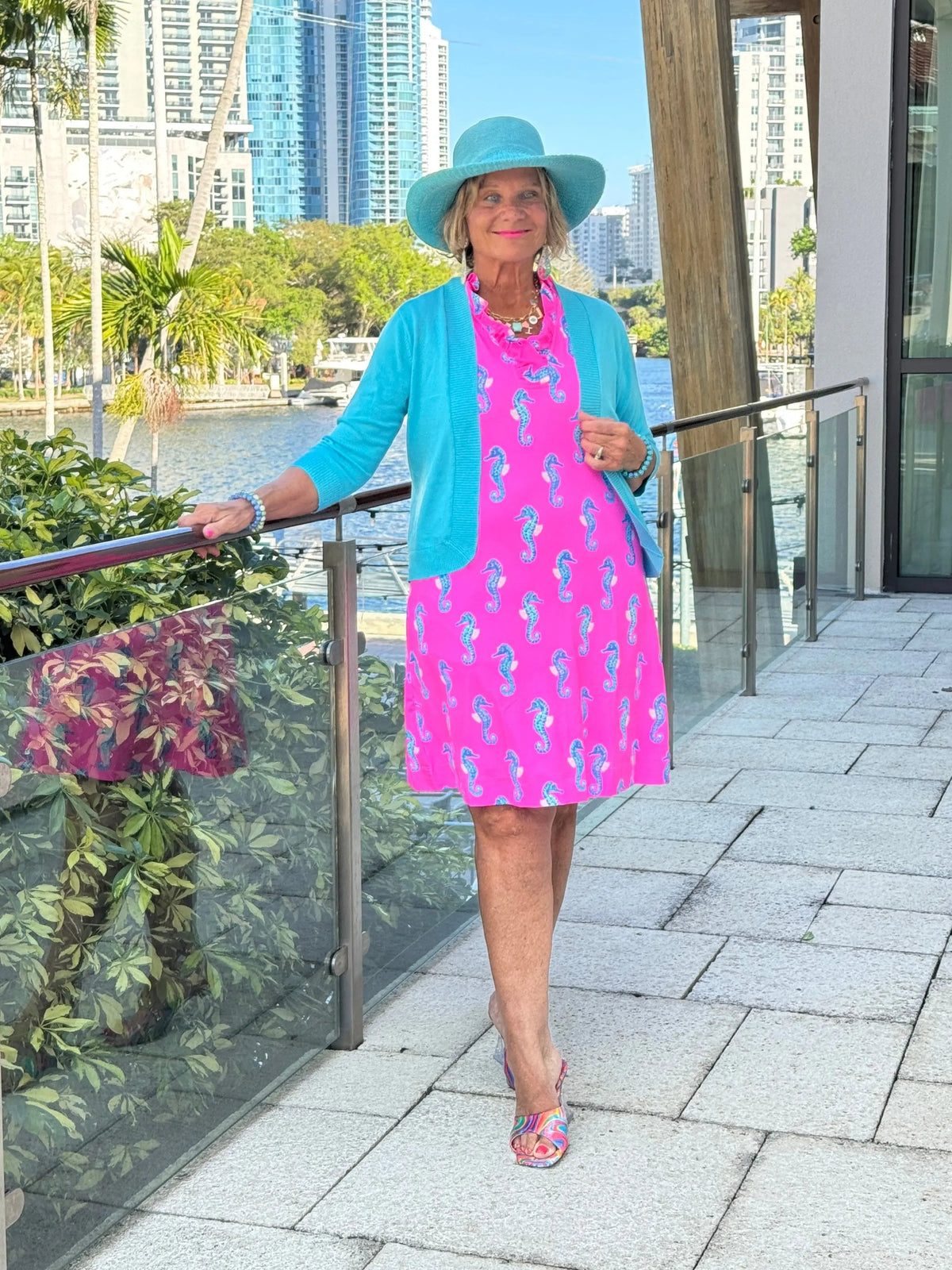 LULU B SEAHORSE BAY RUFFLE DRESS