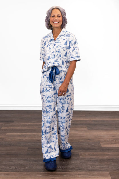 ALB Custom Women's Festive Short Sleeve and Pants Jammies Set