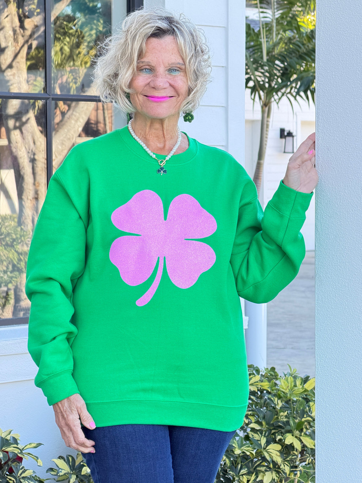 Glitter St. Pattys Day Sweatshirt - Womens St. Patricks Day