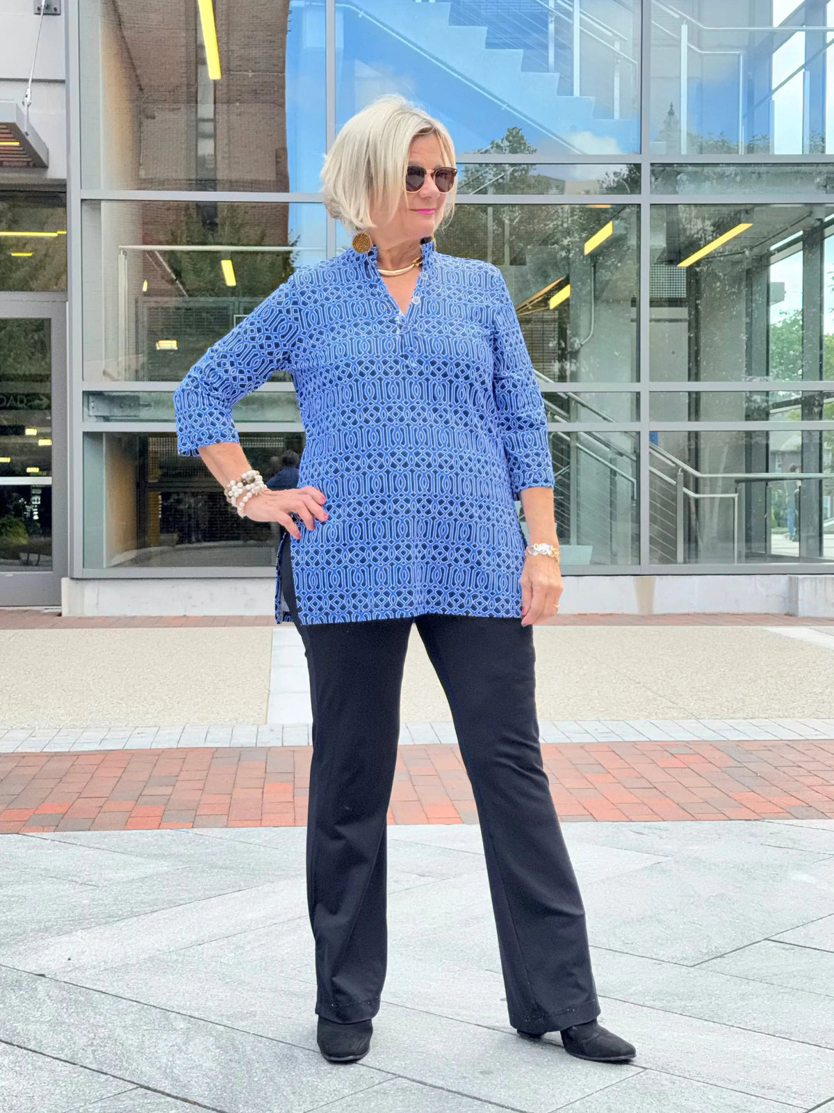 LULU-B SHADES OF BLUE TUNIC
