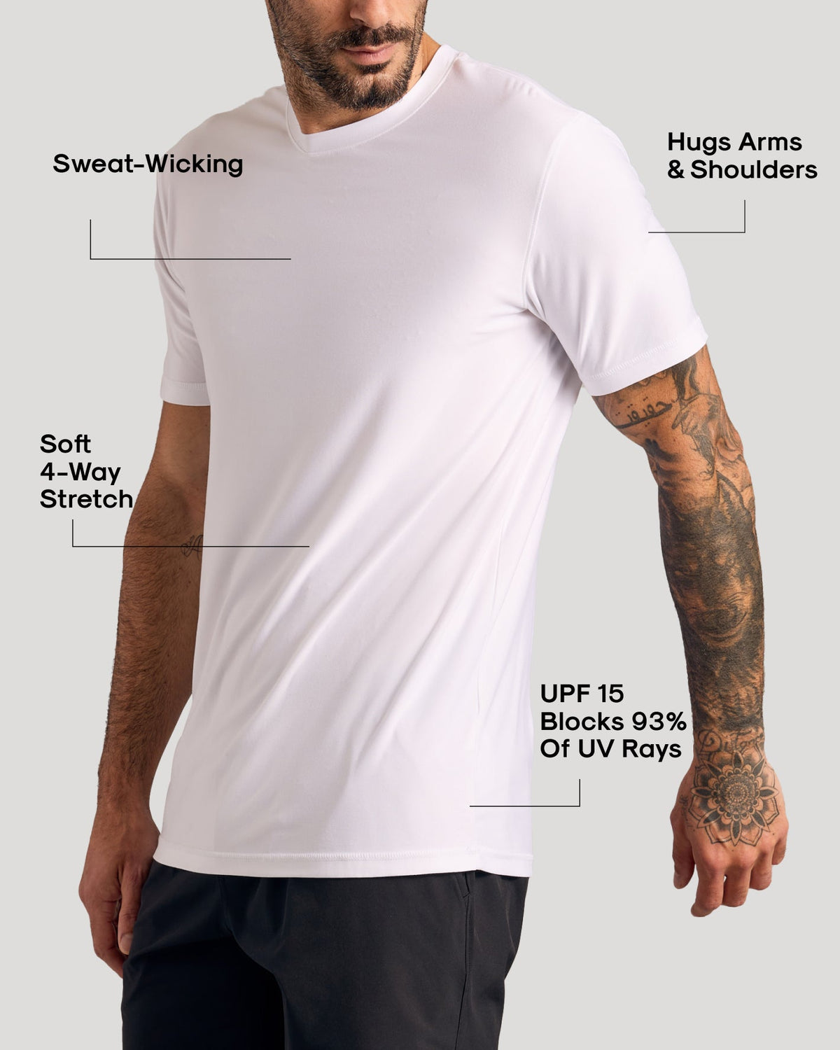 All White Active Crew 10-Pack