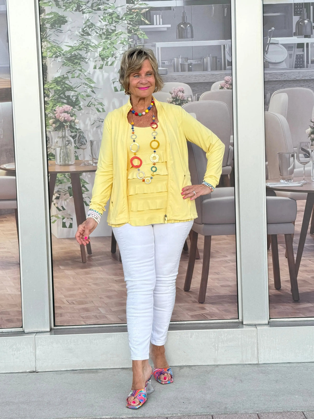 LULU-B FULL ZIPPER YELLOW JACKET
