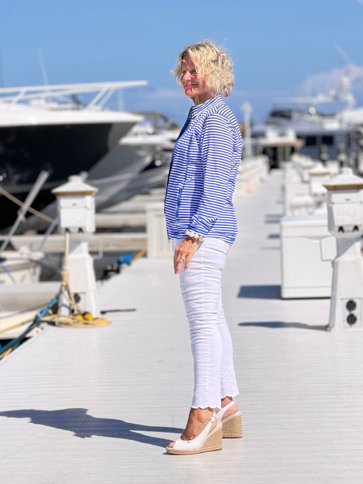 HARBOR BLUE STRIPED JACKET