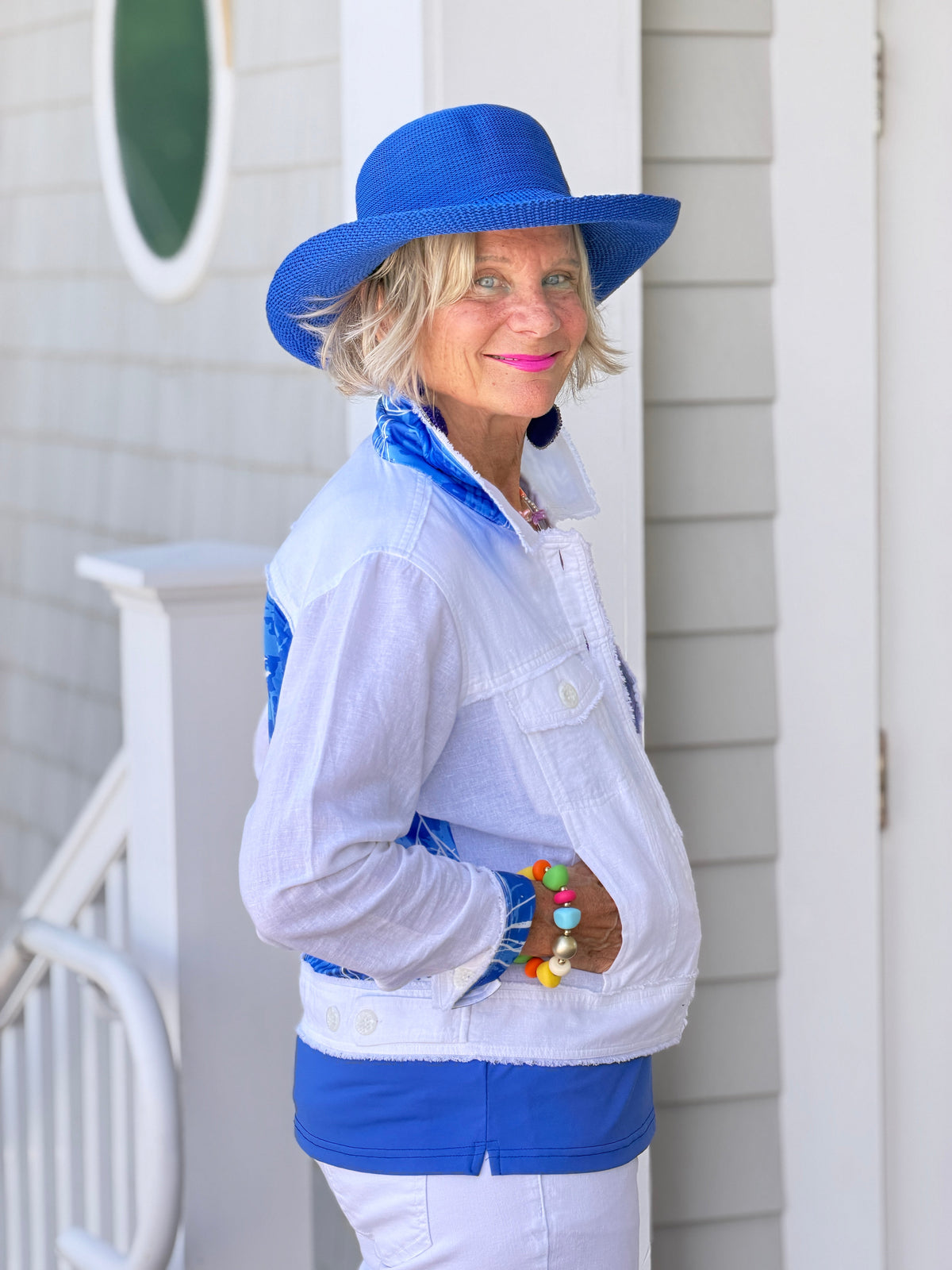 HARBOR BLUES LINEN JACKET