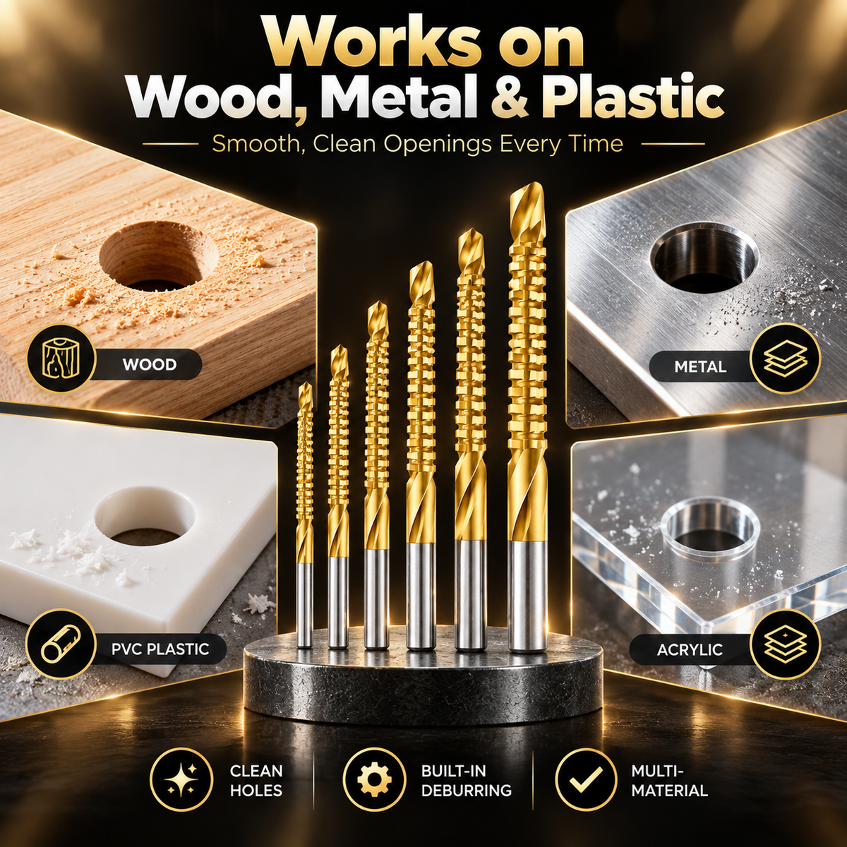 🔥 Summer Sale – 6-Piece M35 Cobalt Drill Bit Set – High-Speed Steel for Metal & DIY