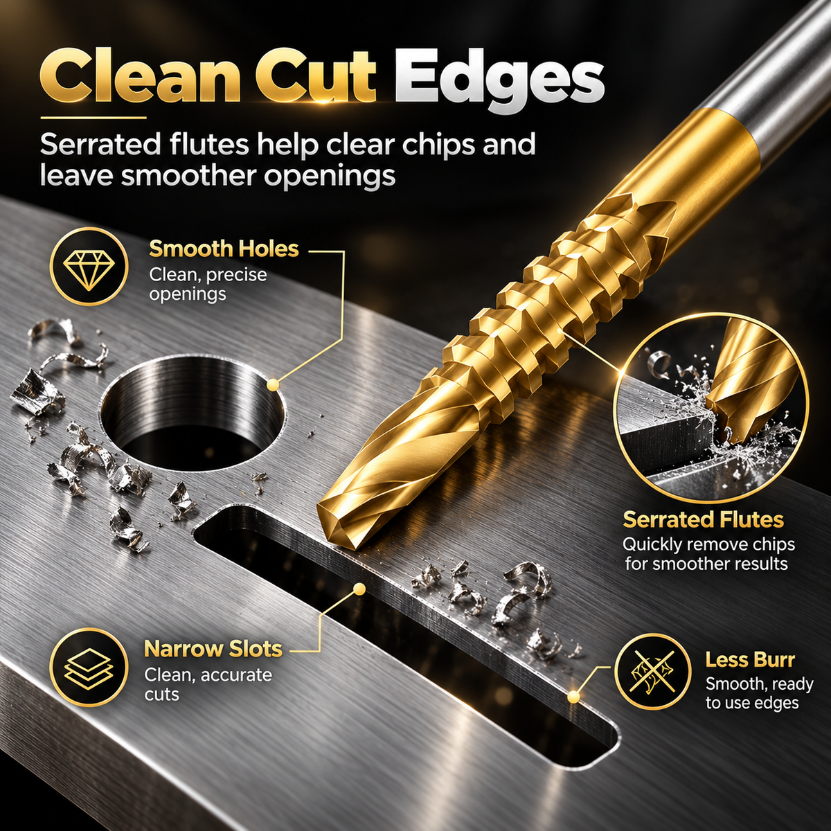 🔥 Summer Sale – 6-Piece M35 Cobalt Drill Bit Set – High-Speed Steel for Metal & DIY