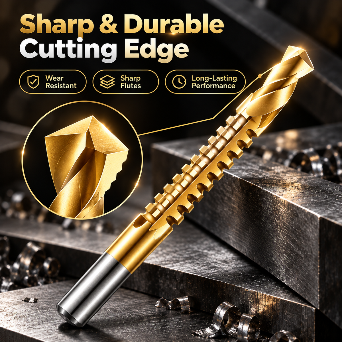 🔥 Summer Sale – 6-Piece M35 Cobalt Drill Bit Set – High-Speed Steel for Metal & DIY
