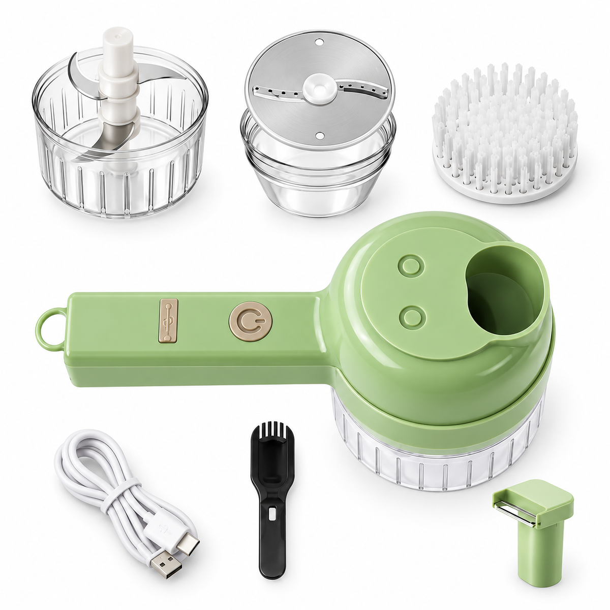 🔥 Final Day Sale – 6-in-1 Electric Kitchen Prep Tool – Chop, Slice, Peel & Scrub with One Tool