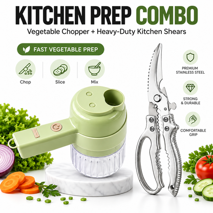 🔥 Final Day Sale – 6-in-1 Electric Kitchen Prep Tool – Chop, Slice, Peel & Scrub with One Tool