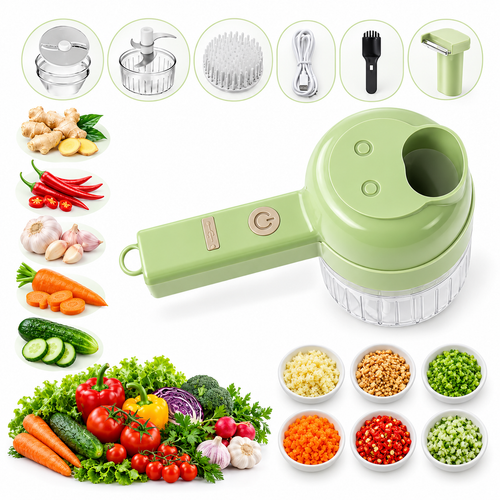 🔥 Final Day Sale – 6-in-1 Electric Kitchen Prep Tool – Chop, Slice, Peel & Scrub with One Tool