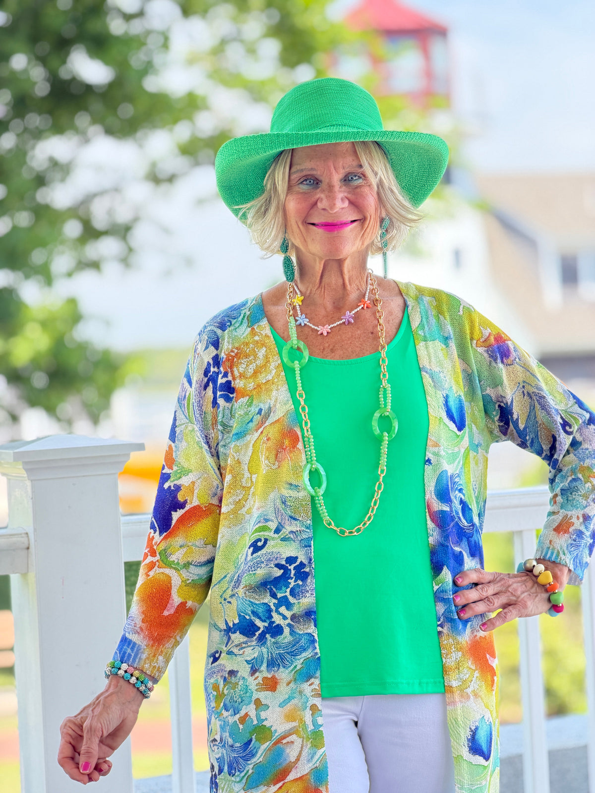 LULU B COASTAL GREEN SPANK TANK