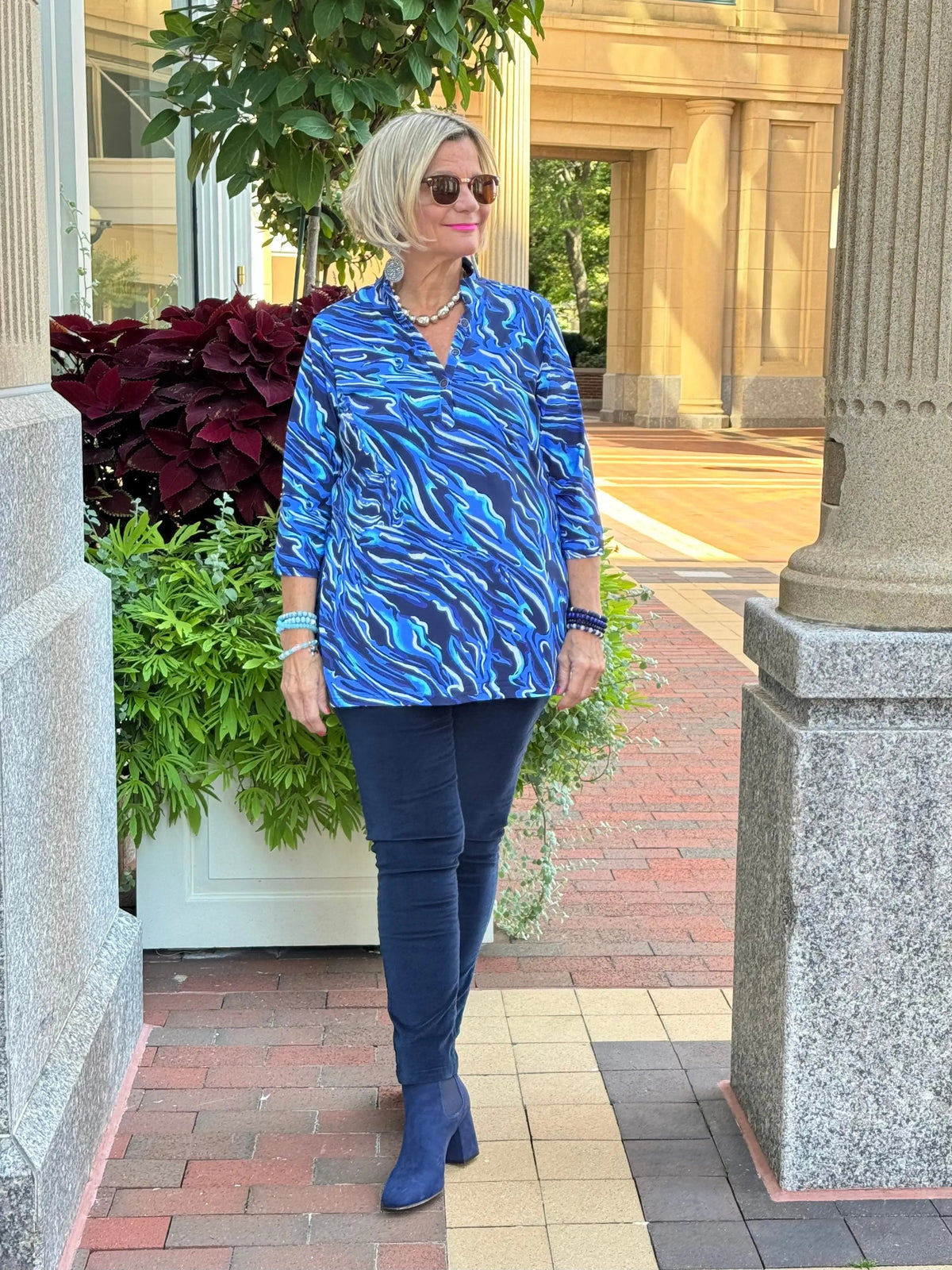 LULU-B SIZZLE BLUE TUNIC