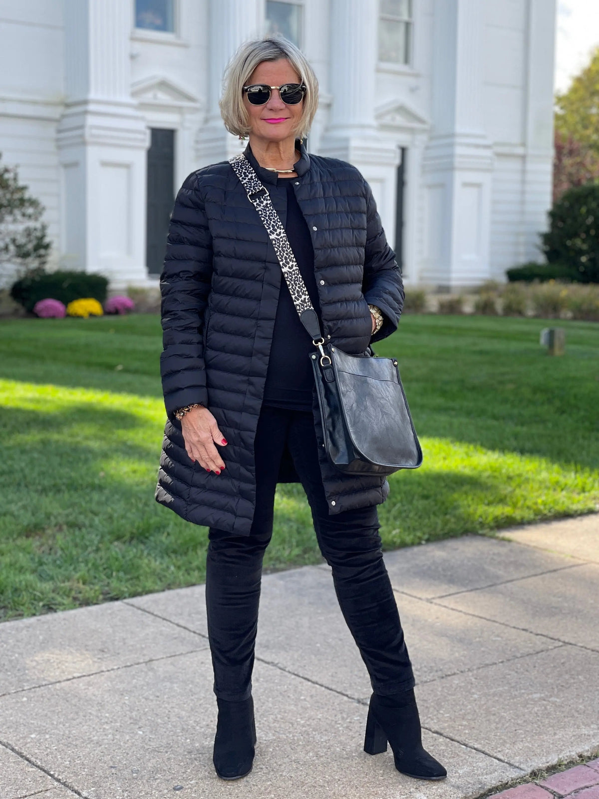 BLACK LONG SLEEVE PUFFER JACKET