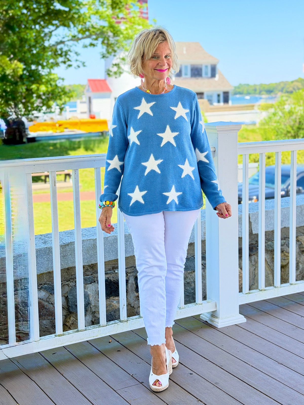 LULU B PERRI DOCKSIDE FUZZY SWEATER