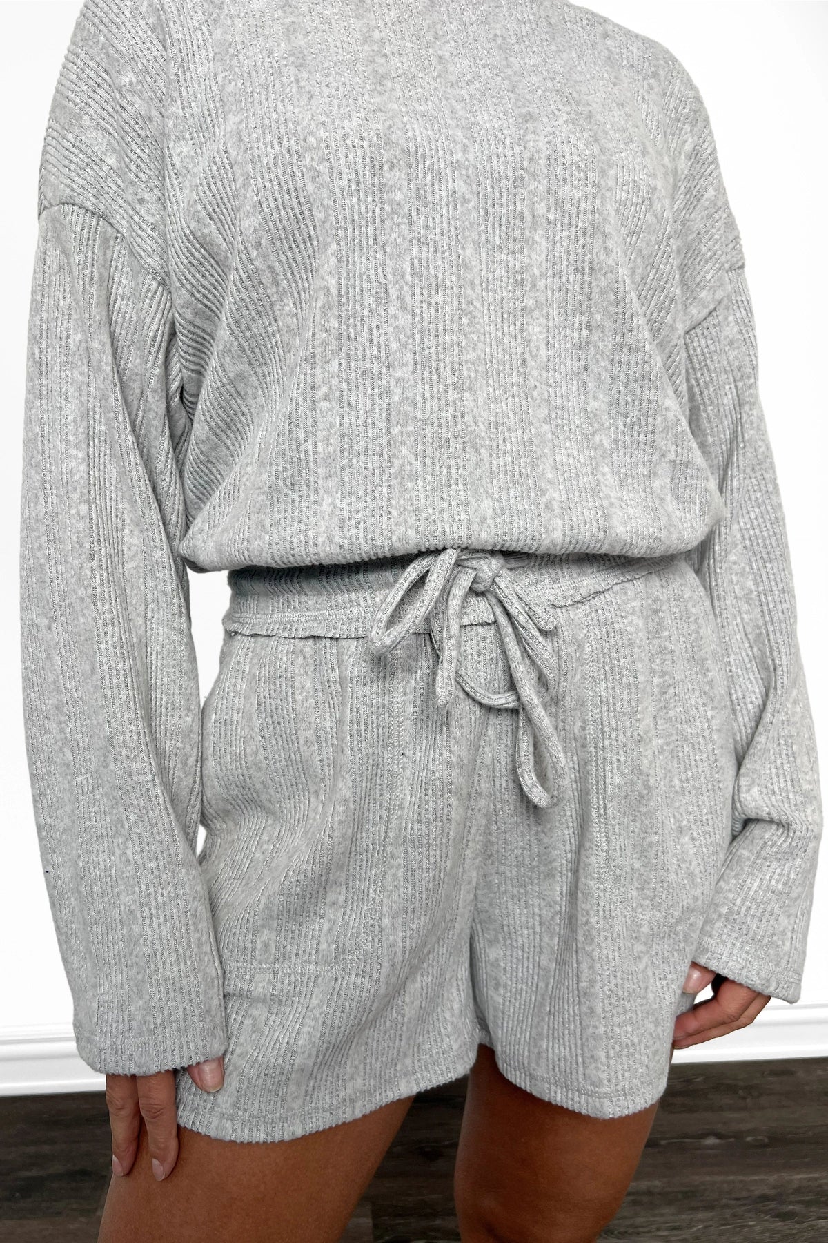 ALB Custom Women's Striped Long Sleeve Top and Shorts Set