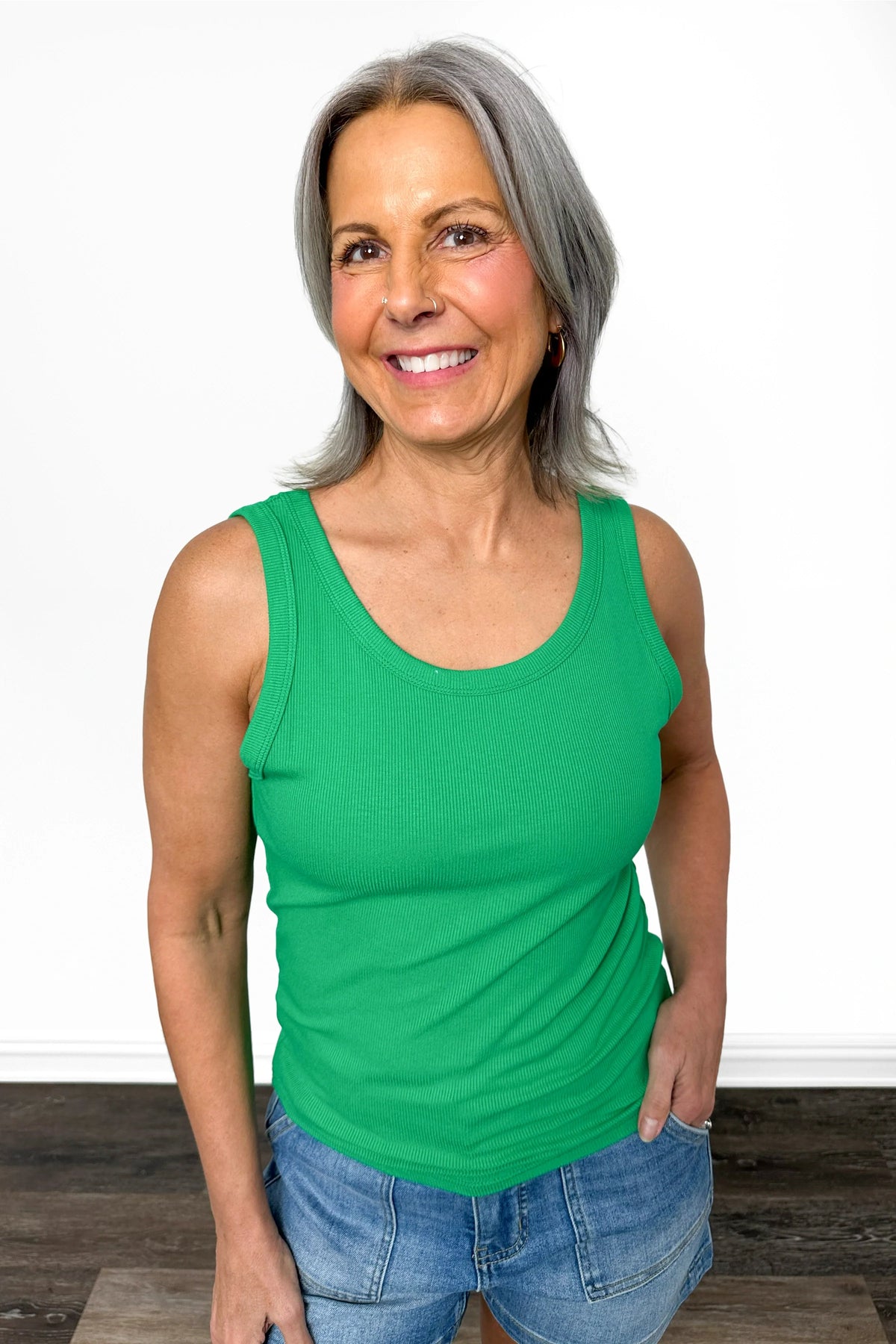ALB Custom Women's Ribbed Scoop Neck Tank Top