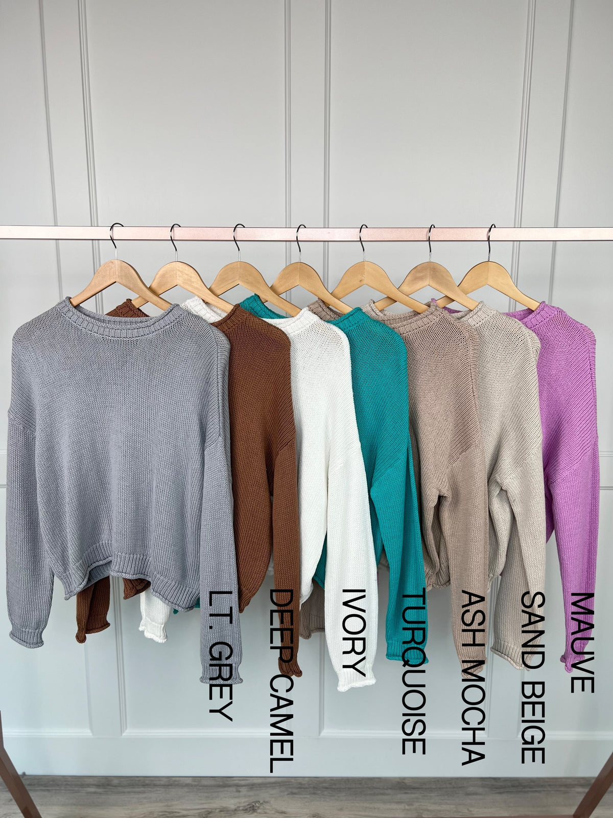 Ideal Life Juniors Ribbed Collar Sweater