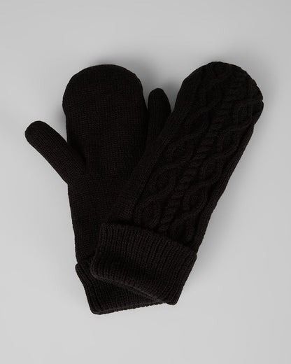 CABLE KNIT MITTENS